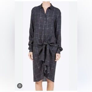 Marlota- Elegant Black Checkered Dress- 36 ( 6)
